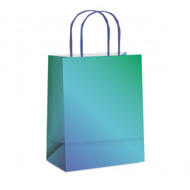 SACOLA PAPEL DEGRADE AZUL G 32X26,5X13 C/1 UN CFSC
