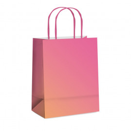 SACOLA PAPEL DEGRADE ROSA M 26X19,5X9,5 C/1 UN CFSC