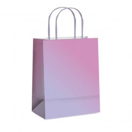 SACOLA PAPEL DEGRADE LILAS M 26X19,5X9,5 C/1 UN
