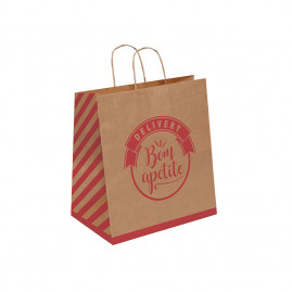 SACOLA DELIVERY LOGO VERMELHO G 34X31X19 PT C/10 UN CFSC