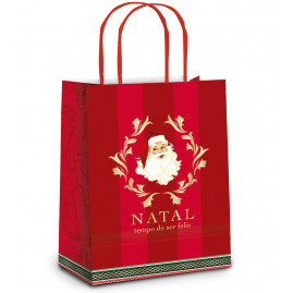 SACOLA PAPEL NOEL VITORIANO G 32X26,5X13 C/1 UN CFSC