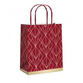 SACOLA PAPEL STIL MARSALA G 32X26,5X13 C/1 UN CFSC