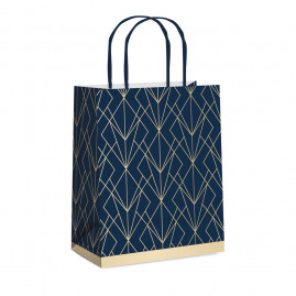 SACOLA PAPEL STIL AZUL G 32X26,5X13 C/1 UN CFSC