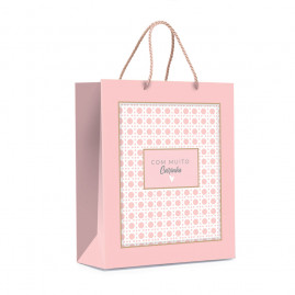 SACOLA PREMIUM PAGLIA ROSA M 26X31X10 C/1 UN CFSC