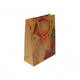 SACOLA PAPAI NOEL KRAFT M 19X8X245CM NOEL PSIU C/1 UN