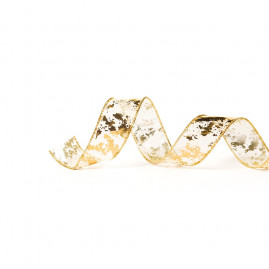 FITA VOAL PINCELADA OUR 3,8CM (FITAS NATALINAS) C/1 UN