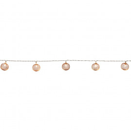 CORDAO BOLAS 10 LEDS 2AA OUR (LEDS A PILHA) C/1 UN