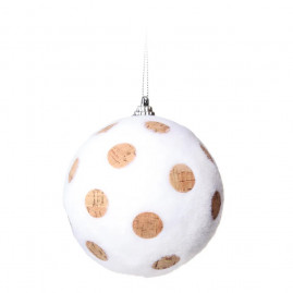 BOLA FLOCADA COM POA BRA 8CM (BOLAS) JG C/6 PC
