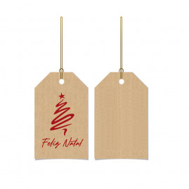 TAGS DE/PARA LOUVRE VERMELHO 5X8 PT C/12 UN