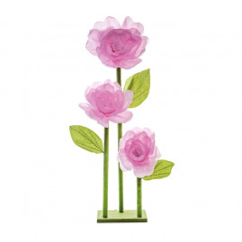 3 FLORES EM PEDESTAL RSC TAM P (FLEUR) C/1 UN
