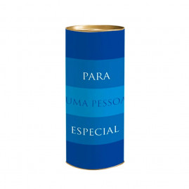 LATA P/PRESENTE 24X10CM AFETO AZUL M C/1 UN