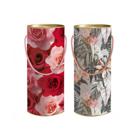 LATA C/ALCA P/PRESENTE 29,5X11,5CM FLORAL COMPOSE GG C/1 UN