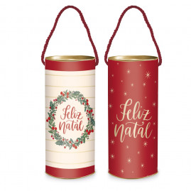 LATA C/ALCA P/PRESENTE 29,5X11,5CM FELIZ NATAL COMP GG C/1 U