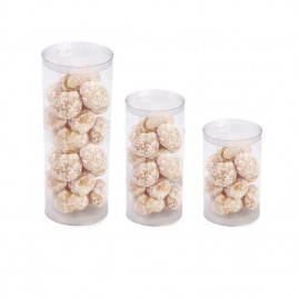 LATA P/BOMBOM C/TAMPA PVC CLEAN 12X7CM C/1 UN
