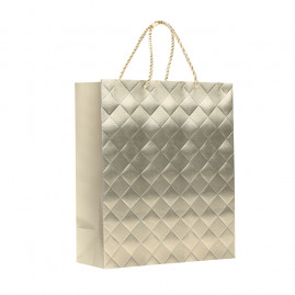 SACOLA PREMIUM ESP DIAMOND OURO C/HS M C/1 UN