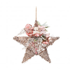 ESTRELA C/FOLHAS E FLORES CHA/REG (CHALE) C/1 UN