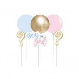 KIT TOPO DE BOLO C/ BALAO BOY OR GIRL 2 - KT C/1 PC