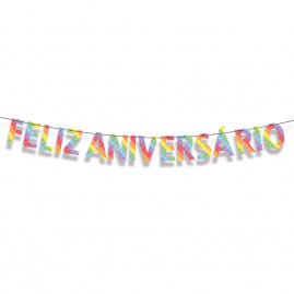 FAIXA FELIZ ANIVERSARIO FIDGET TOYS C/1 UN