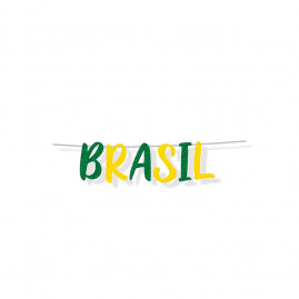 FAIXA DECORATIVA EVA C/GLITTER BRASIL C/1 UN
