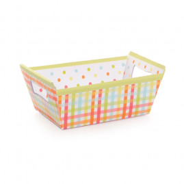 CESTA DE CARTAO LISSE MINI 10X7X4 PT C/1 UN