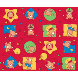 SACO METAL 10X14 AMIGO URSO VERMELHO PT C/100 UN