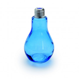 LAMPADA DE VIDRO P/BEBIDA AZUL 7,5X7,5X15,5 C/1 UN