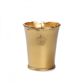 VASO DE CERAMICA DECORATIVO DOURADO G 13,6X16 C/1 UN