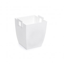 CACHEPOT DE PLASTICO QUAD BRANCO P 10X9,5X11,5 C/1 UN
