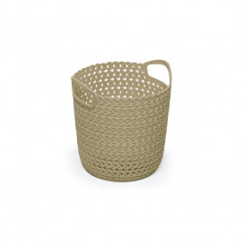 CACHEPOT DE PLASTICO RED PALHA G 17X17X15,5 C/1 UN