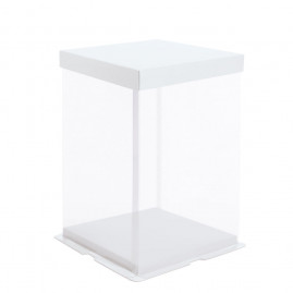 CAIXA P/BOLO BRANCO 33,5X33,5X37 C/1 UN