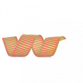 FITA DEC ARAM LISTRAS LARANJA/VERDE 27MMX10M C/1 UN