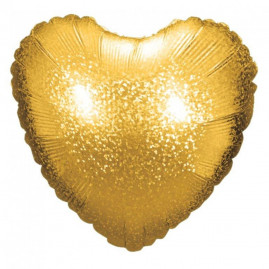 0,014 M3 BALAO METALIZADO HOLOG CORACAO OURO 18 C/01 UN