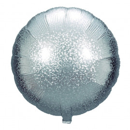 BALAO METALIZADO HOLOG REDONDO PTA BRILHANTE 18 PT C/01 UN