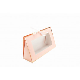 CAIXA TRIANGULAR ROSA CLARO 27X9X16 C/1 UN