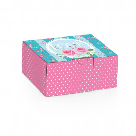 MINI CAIXA RET PRATICE SECRET GARDEN M 10X7,5X3,5 PT C/10 UN