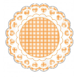 POLI REDONDO CHARM LARANJA 73CM PT C/50 UN