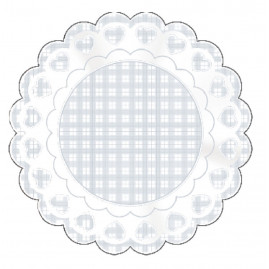 POLI REDONDO CHARM PRATA 38CM PT C/50 UN