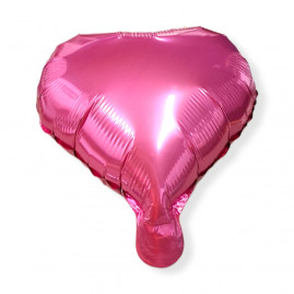 BALAO METAL.C25 CM CORACAO ROSA