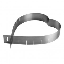 MOLDE/CORTADOR DE ACO INOX AJUSTAVEL CORACAO 44X5CM C/1 UN