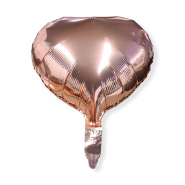 BALAO METAL.C80 CM CORACAO ROSE GOLD
