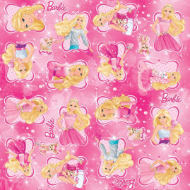 SACO LIC 15X29 BARBIE SHINE PT C/50 UN