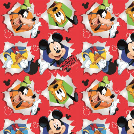 SACO LIC 25X37 MICKEY FRIENDSHIP VERMELHO PT C/50 UN