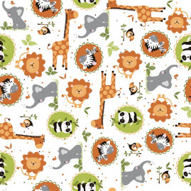 SACO PEROL 89X120 SAFARI KIDS PT C/25 UN