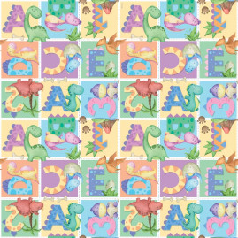SACO PEROL 25X37 ABC DINO PT C/50 UN