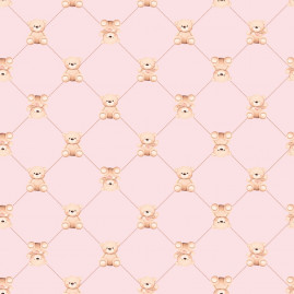 SACO PEROL 45X59 URSINHO BOTONE ROSA PT C/25 UN