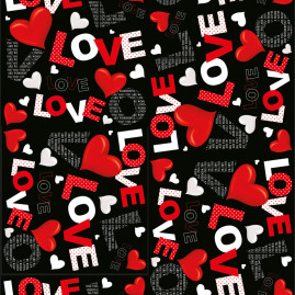 SACO METAL 30X44 MIX LOVE PTO/VRM/BCO PT C/50 UN