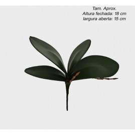 FOLHAS BUQUE DE ORQUIDEA  4 HASTES - 1UN