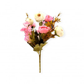 BUQUE ROSA PEONIA BR/RS 30CM SORTIDOS C/1 UN