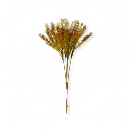 BUQUE CAPIM FLOCADO TAM 30CM BR/MR ENVELHECIDO C/1 UN