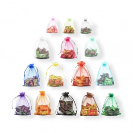 SAQUINHO DE ORGANZA TAM 10X15CM SORTIDOS C/10 UN